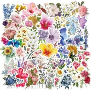 NEW 50 stickers vinyl flowers🌻🌹